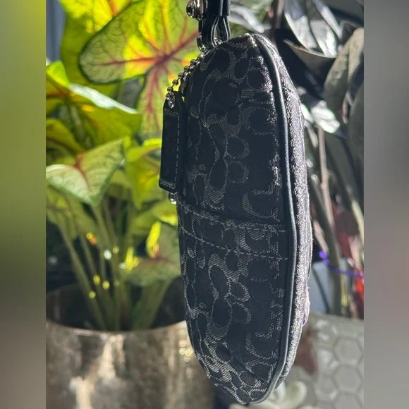 Coach Ladybug Embroidered Signature & Suede Lurex Kisslock Coin Pouch 💎 🐞 - Picture 4 of 10